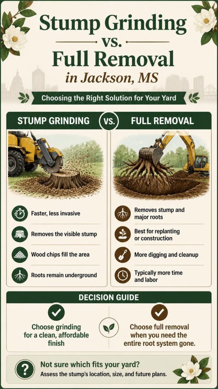 Untitled design (9) Stump Grinding vs. Full Removal in Jackson